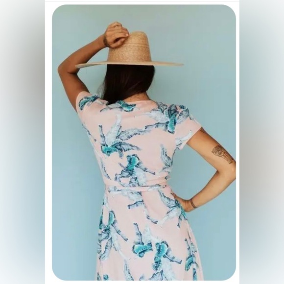 Anthropologie XIX Palm Tulum Wrap Dress - Picture 3 of 11